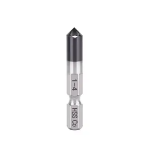 Vearter Deburring Inside Chamfer Tool for Metal, HSS M35 Cobalt Countersink Chamfering Drill Bit Hex Shank, 90 Degree Deburr Bolt Thread Repair Tool Quick Release for Stainless Steel