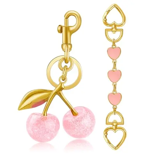 A30 Pink Cherry Charm and Bag Extenders(