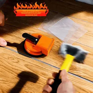 Floor Gap Repair Suction Tool Set, Ideal for Tile, Wood, PVC, Glass Floors, Includes 3 Transparent Adhesive Pads, Professional Home Tools