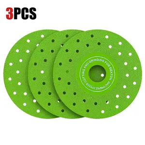 3PCS 4.5"(115MM) Ultra-Thin Diamond Blade - Multi-Pore Flat Abrasive Disc for Porcelain, Glass, Ceramic Tile, Granite, Marble - Angle Grinder Cutting/Grinding Tool
