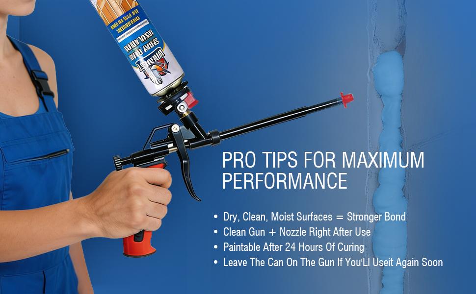 Spray Foam Insulation Kit 40 Sq.Ft,High Density Closed CellPolyurethane Wide Spray Foam Kit for Reduced EnergyBills,Easy DIY Use for Walls, Ceilings, Attics and Garage Doors