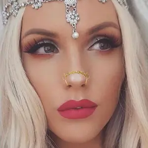 Stainless Steel Love Nose Clip Nose Chain Ring Nose Chain New Products