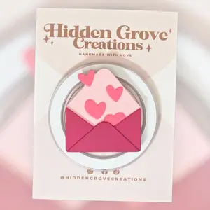 Magnetic Phone Grip Love Letter Valentines Day Phone Grip: 3D Printed Pop Socket