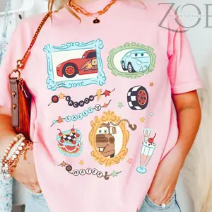 Coquette Bow Bracelet Cars Shirt, Lightning #MccQueen Mater Doc Hudson #Sallyy Carrera Cars Family Shirt, Happy Valentine's Day 2026, Gift For Couples, Honeymoon 016