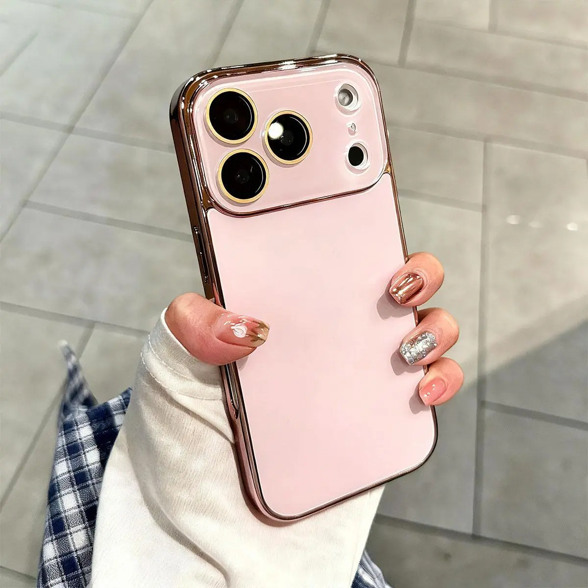 Chic Minimalist Phone Case for 17 16 15 14 Pro Max Glass Camera Protection Clear Stylish Transparent Sleek Design Magsafe Compatible Fashion Label