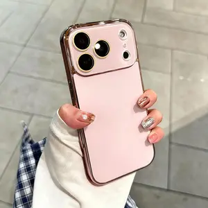 Chic Minimalist Phone Case for 17 16 15 14 Pro Max Glass Camera Protection Clear Stylish Transparent Sleek Design Magsafe Compatible Fashion Label