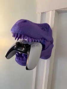 Dinosaur Gaming Wall Mount - Unique Controller & Headphone Holder