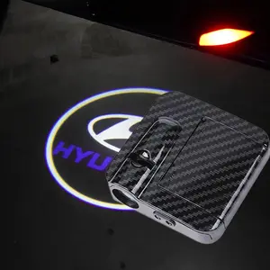 LED Car Door Logo Welcome Laser Projection Light, High Definition Wireless Car Door Lamp, Car Door Lights, Fits Hyundai Tucson Accent Elantra Santa Fe Sonata Suitable for Ford/Chevrolet/Toyota/Honda/Hyundai/Volkswagen vehicles.