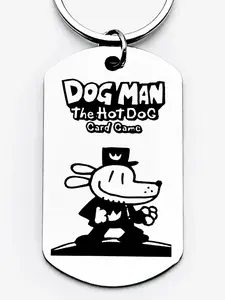 Hot Dog Character Design Keychain, Stainless Steel Keychain for Men & Women, Trendy All-match & Exquisite Keychain for Birthday Gift
