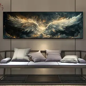 Modern Angel Wing Pattern Unframed Painting, Canvas Wall Art, Wall Decor for Home Living Room Bedroom Office