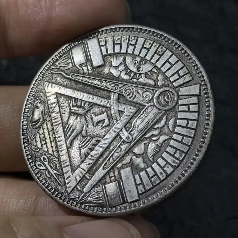 Copy American Eye of Heaven Freemasonry Token Coin, Lucky Challenge Commemorative Coin, Collector Gift, Only for Collectors