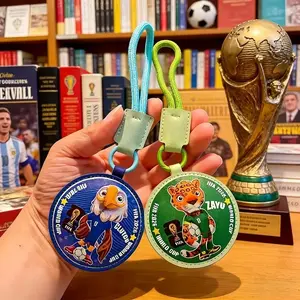 3pcs Keyring Pendant 2026 World Cup Football Mascot Keychain Fan Accessories, Soccer Supporter Souvenir Gift, Match Day Decoration