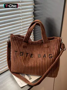 Relaxed fit, large capacity corduroy handbag, Crossbody Purses, casual crossbody bag, commuter shoulder bag, Hobo shoulder bag, tote bag, Casual Handbag Satchel. Suitable for commuting, shopping, leisure outings, work, etc.