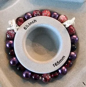 Silver Wrapped Dragon Charms on Red and Purple Glass Bead Bracelet - 6.5 inch