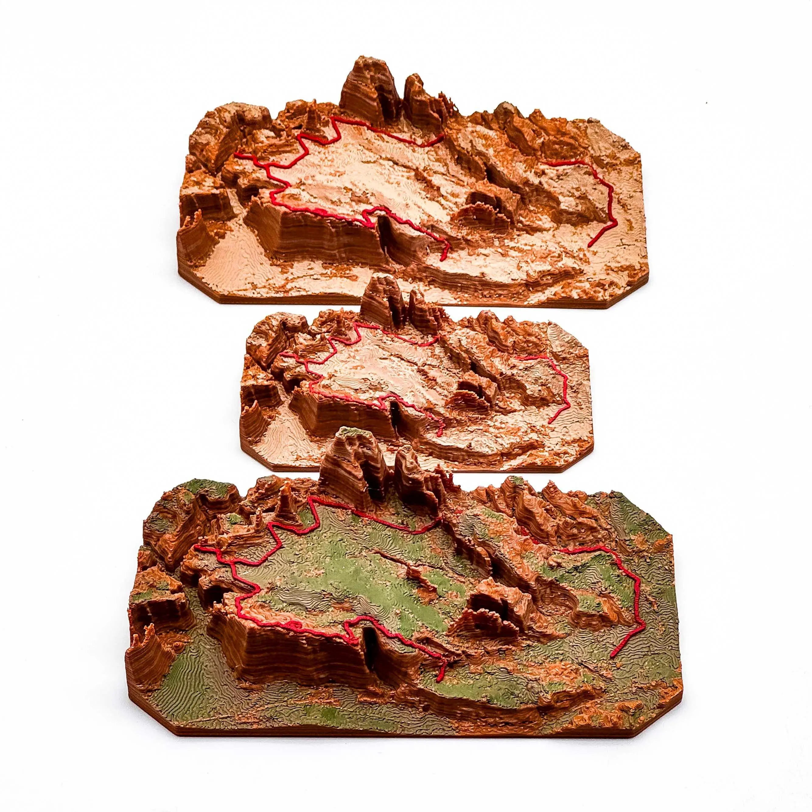 Seven Mile Rim Trail, Moab UT - 3D Printed Topographical Map
