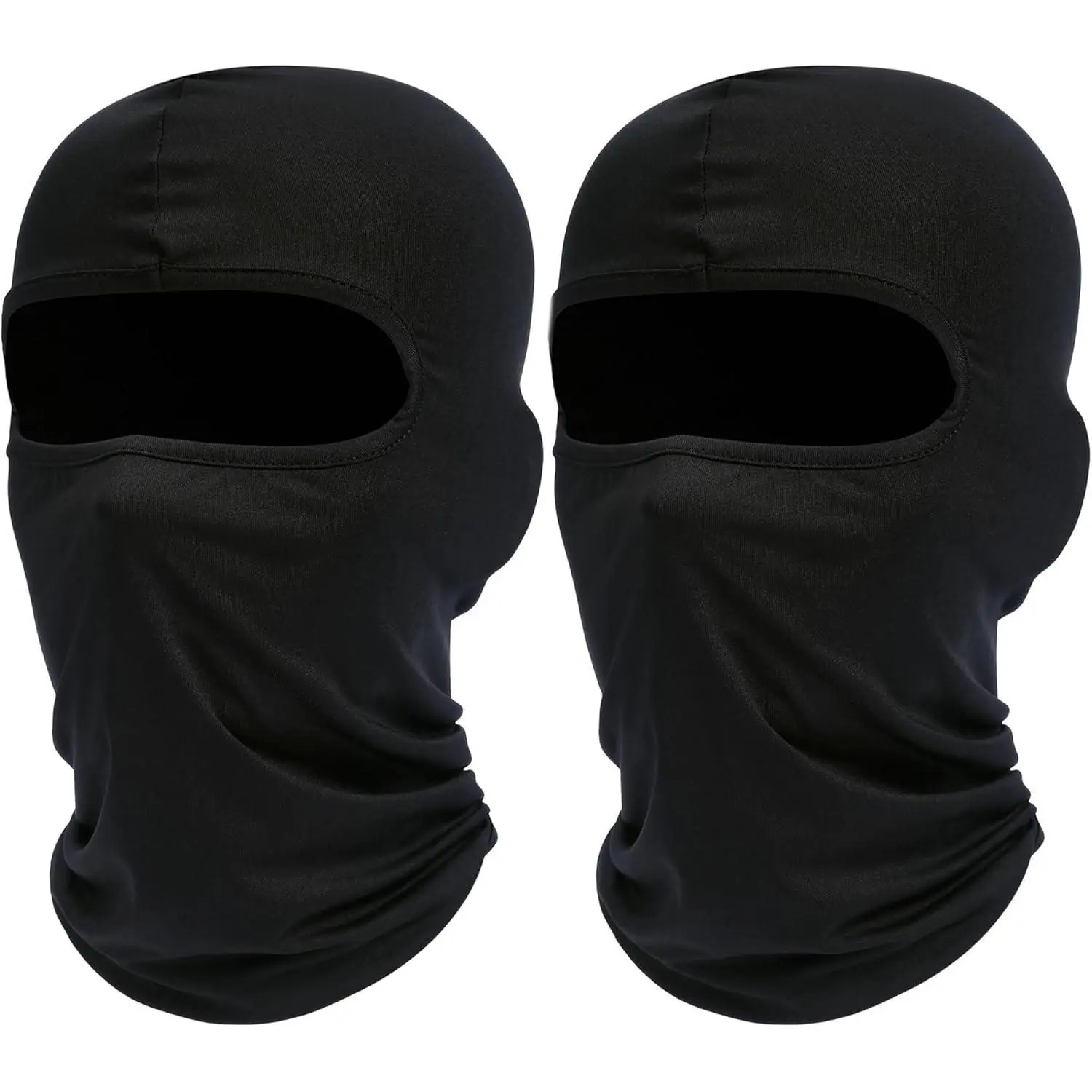 2 Pack Balaclava Face Mask, Unisex Tactical Windproof Hood for Motorcycle Riding & Outdoor Sports, Breathable Neck Gaiter Helmet Liner, Minimalist, Fleece, Cotton, Halloween Cosplay, Uv Protection, Adults, Machine Wash, All-Season Outdoor Protection, Reus