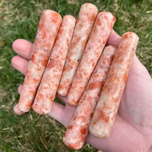 One Confetti Sunstone Massage Wand, Crystal Healing Wand