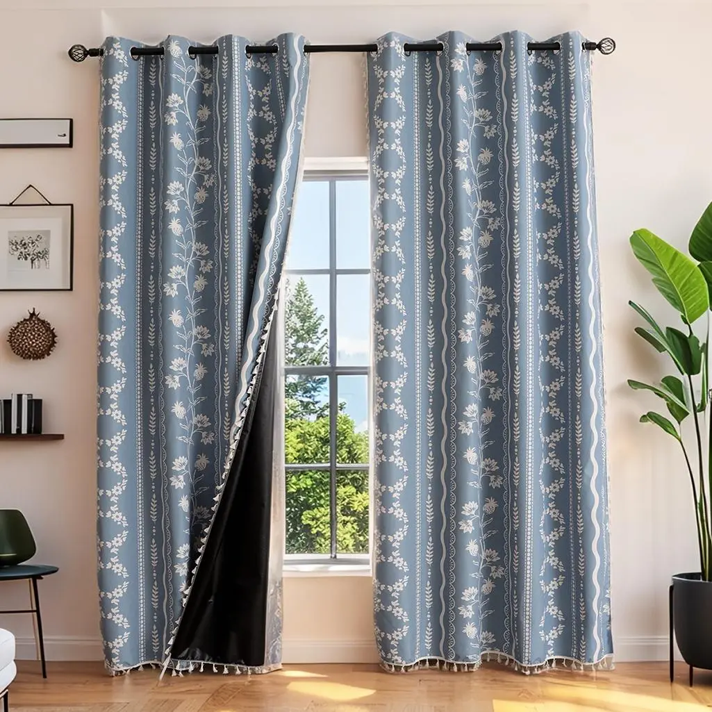 Geometric Pattern Door Curtain, Modern Home Decorative Curtain, Tassel Decor Curtain, Heavy Curtain, Window Curtain for Home Living Room Bedroom Restaurant