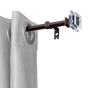 212 MAIN Wall Mounted Curtain Rod Complete Kit, 3/4 Inch Oil Rubbed Bronze Drapery Pole, 48-86 in Adjustable Window Mount Tapestry Rod for Bedroom & Living Room Decorative Use