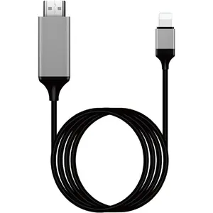 Apple MFi Certified Lightning to HDMI Adapter for Phone to TV,Compatible with iPhone,iPad, Sync Screen Connector Directly Connect on HDTV/Monitor/Projector NO Need Power Supply