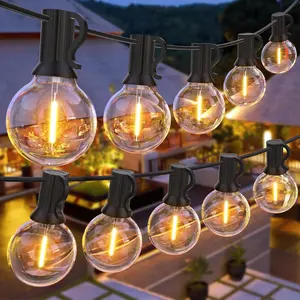 Outdoor String Lights, 100FT G40 Bulbs Shatterproof Patio Lights,  Dimmable  Outdoor Lights, Connectable LED Outside Lights for Backyard Yard Gazebo Porch Party
