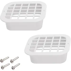 3inchx4inch VYH Gutter Downspout with Filter, Suitable for K-Type Gutter Downspout Outlet (White, Pack of 2)