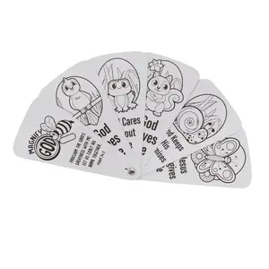 3" x 6" Color Your Own Zoom In VBS Fan - 12 Pc.