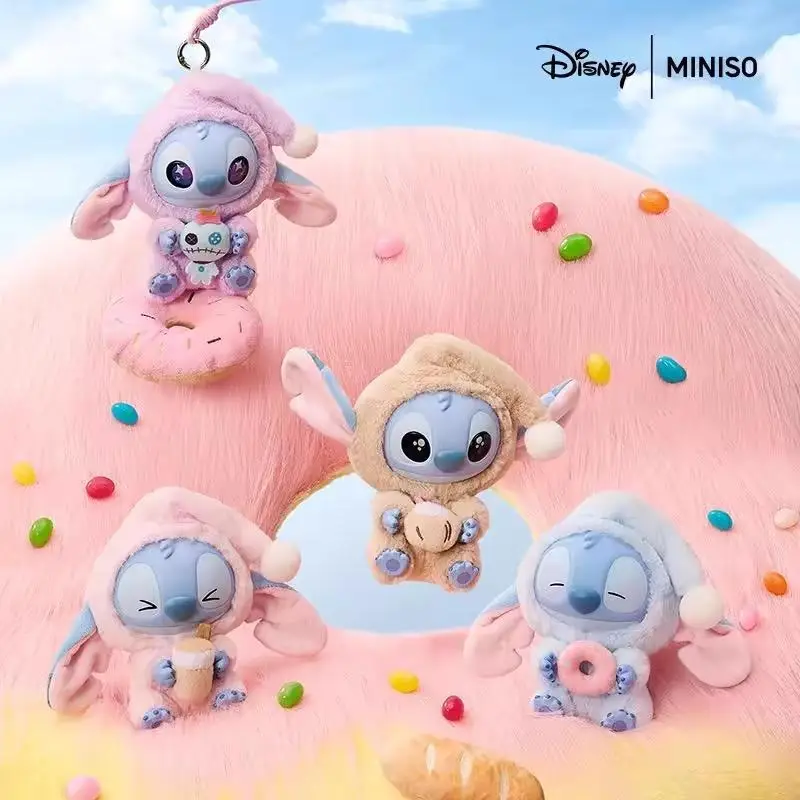 【Halloween gift】Disney Stitch - Themed Plush and Vinyl "Must - Eat - Even - When - Tired" Keychain: Ideal for Bag Decoration, Collecting, and Adding a