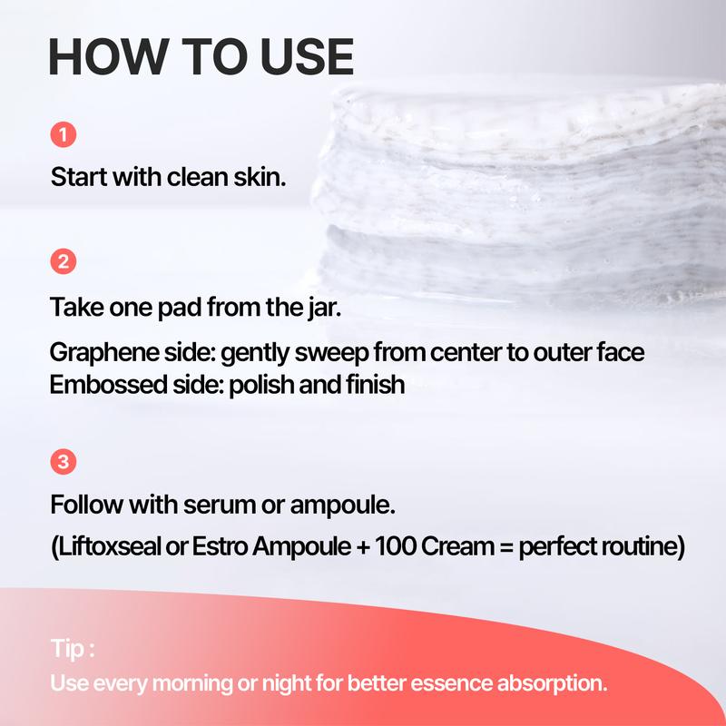 every routine Graphene Peeling Toner Pad – Gentle Daily Exfoliating Facial Toner Pads with Graphene Fiber, Pore-Clearing & Oil-Balancing for Smooth Skin (60 Pads / 220g)