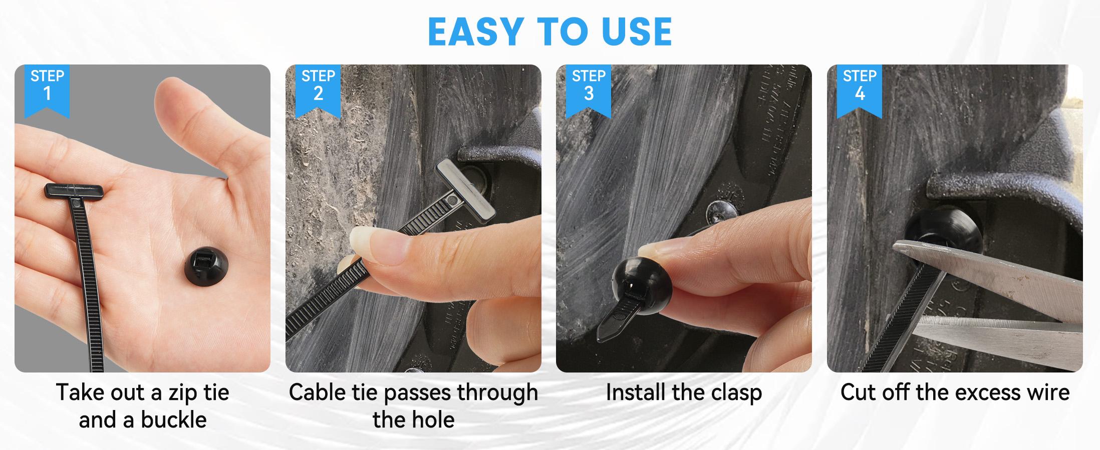 100 Pcs Nylon Universal Cable Tie Buckle - New T Multifunctional Nylon Zip Ties With Pin & Button Design Plastic Cable Fixion Tools Fasteners UV Resistant Zipties for Cars Daily Repair Bumper Clips 100 Pcs Nylon Universal Cable Tie Buckle - New T Multifunctional Nylon Zip Ties With Pin & Button Design Plastic Cable Fixion Tools Fasteners UV Resistant Zipties for Cars Daily Repair Bumper Clips