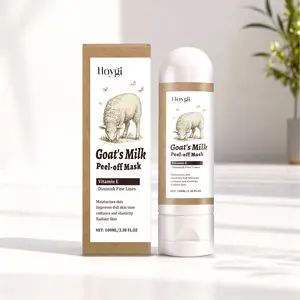 Hoygi Goat Milk Peel-Off Mask for Gentle Cleansing, Hydrating and Moisturizing Balm for Soft Radiant Skin