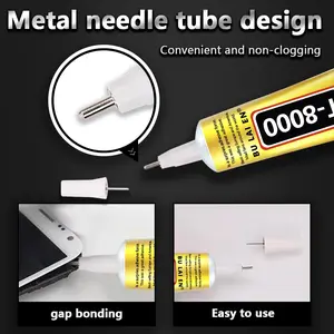 T-8000 Universal Adhesive Gel, Precise Positioning, Strong Durable Transparent Glue, Ideal for Phone Repair and Fabric Applications, Long Lasting Adhesive
