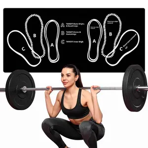 Exercise Mat Perfect for Squats, Leg and Ab Workouts, Squat guide mat, Lightweight and Portable for Men and Women multicolored