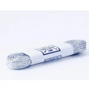 120 CM Metallic Silver Flat Laces