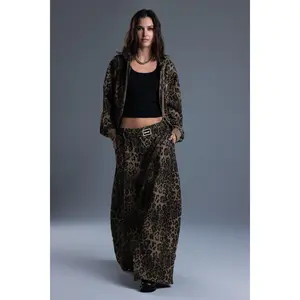 Rami Leopard Wide Sweatpants
