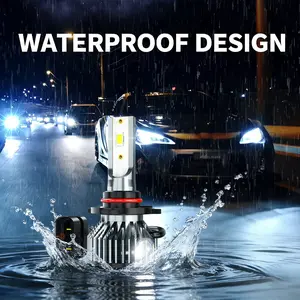 Pack of 4 9005-H11 Bulbs, 66000LM Super Bright 6500K Cool White 9005 & HB3 Powersport Bulbs with Fan, 60000+ Hrs, IP68, Easy Plug-N-Play, Driving Fog Spot Light