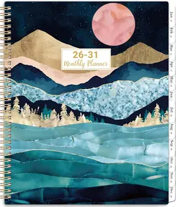 Monthly Planner 2026-2031 - 5 Year Monthly Calendar 2026-2031, Jul.2026 - Jun.2031, 9" x 11", 60 Months with Tabs, Double-Side Pocket, Holidays, Pages, Elastic Closure