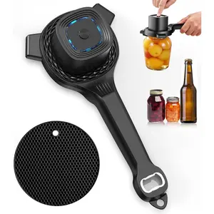 Electric Jar Opener for Seniors with Power-Clamp Technology, 2-in-1  Automatic Jar & Bottle Opener Rechargeable 800mAh Hands-Free Opener with Bonus Anti-Slip Gripper Pad for , Dressing, Jar
