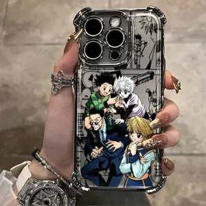 Popular Anime H-HUNTERS×H-HUNTERS Cartoon Cute Cool Boy Illustration Phone Case Suitable for iPhone 17 16 15 14 13 12 11 Pro Max Plus Anti Fall Transparent Soft Back Cover,  Shockproof Cover, Stylish Phone Accessory, Cool Artwo