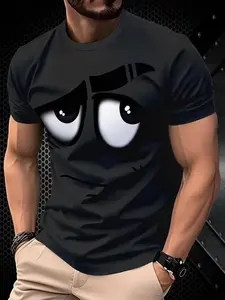 Men's Short Sleeve 3D Printed T-Shirt, Breathable and Quick-Dry, Ideal for Sports and Outdoor Activities, Casual Wear for All Seasons