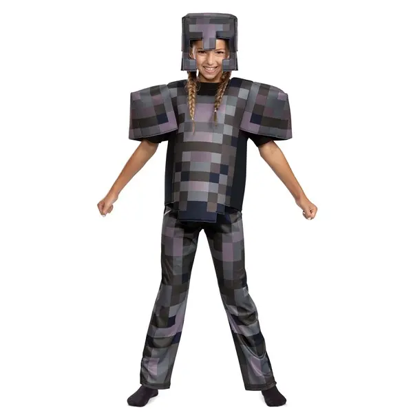 Kid's Minecraft Netherite Armor Deluxe Costume