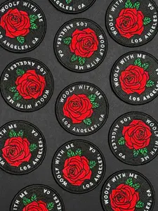 Velcro Patch Red Rose Los Angeles, Ca