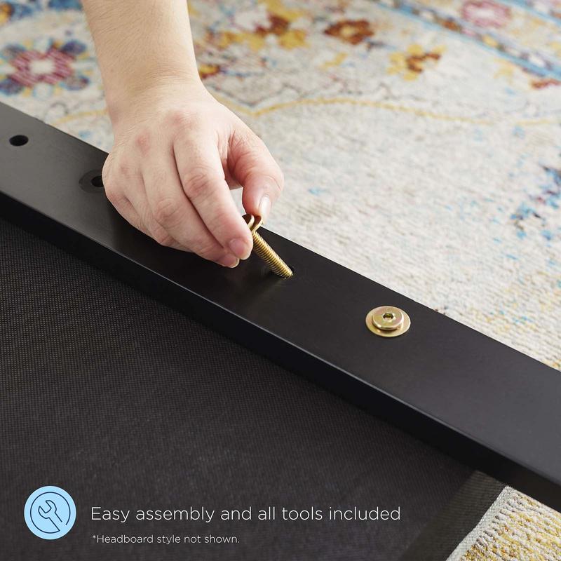 Modway Robbie Full Wood Headboard in Black