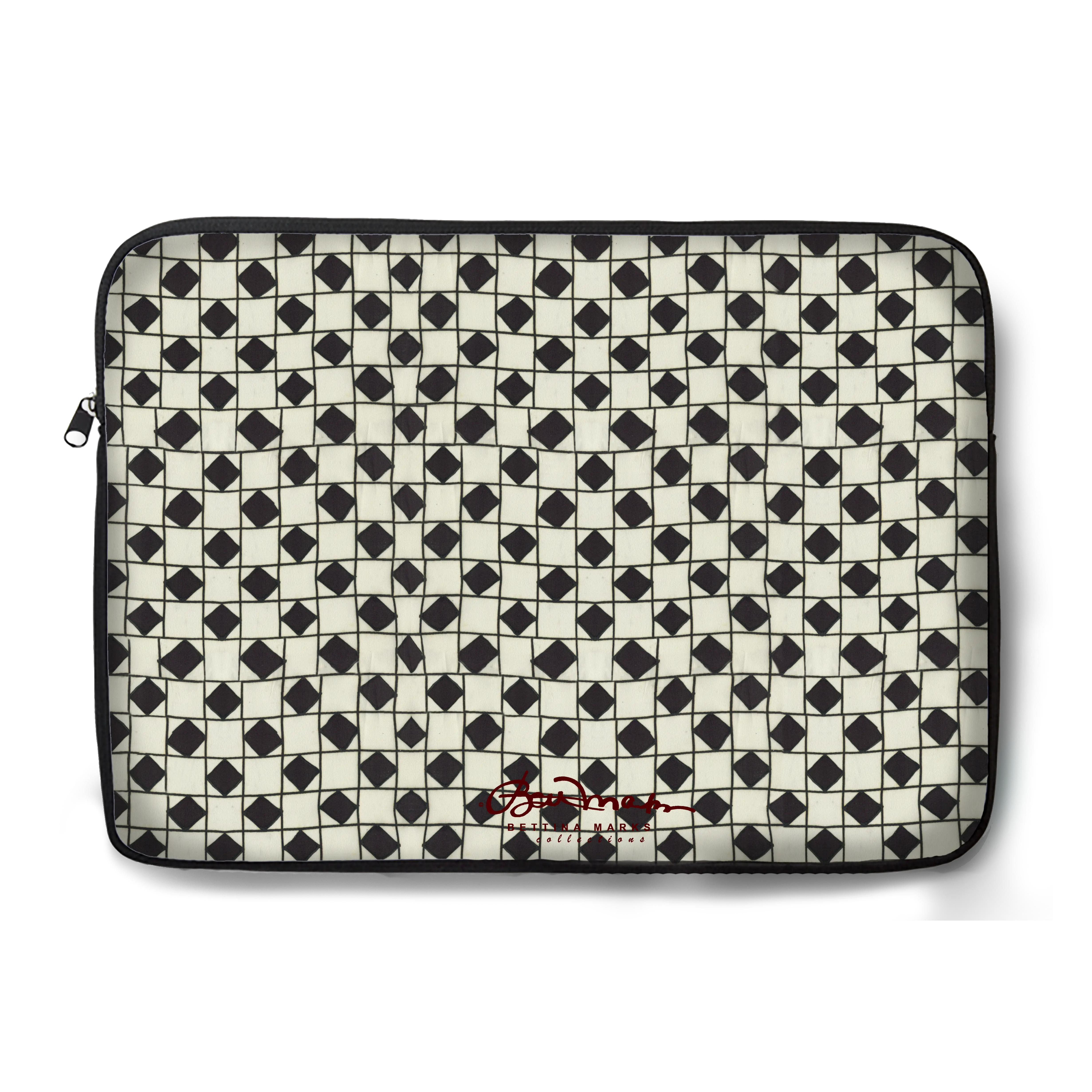 B&W Checkerboard Optical Laptop Sleeve
