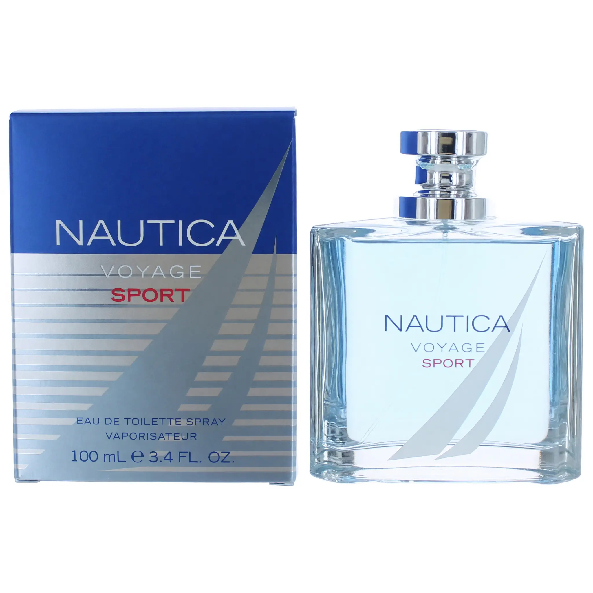 Nautica Voyage Sport Eau de Toilette for Men - 3.4 fl oz Single Bottle Woody Aromatic Spray Fragrance with Sea Salt and Citrus Notes