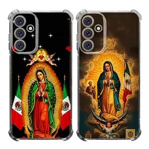 Our Lady of Guadalupe, Mexican Religious Culture Aesthetic TPU Casing For SAMSUNG GALAXY A14A15A16A25A26A34A35A36A53A54A55A56 4G 5G IPHONE 16 17 Pro Max Four Corners Transparent Soft Silicone TPU Gift Shockproof Anti-Drop Phone Cases Shell Cover L1717