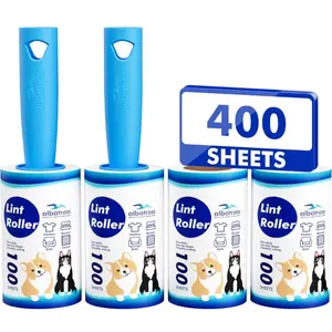 Extra Sticky Lint Roller, Mega Value Set 400 Sheets for Pet Hair Removal, Dog and Cat Lint Remover for Clothes, Furniture, Carpet