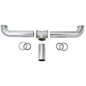 212 MAIN Chrome Brass Master Plumber Center Drain Outlet - 1.5x16 in, with Nuts, Water Pipe, Drain Hose, Sailing Water Sports Plumbing Parts