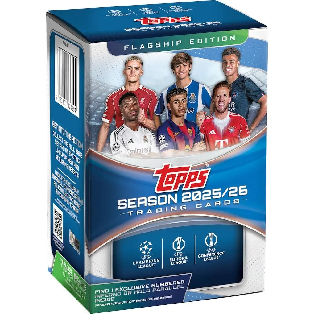 2025/26 Topps Flagship UCC Club Competitions Blaster Value Box