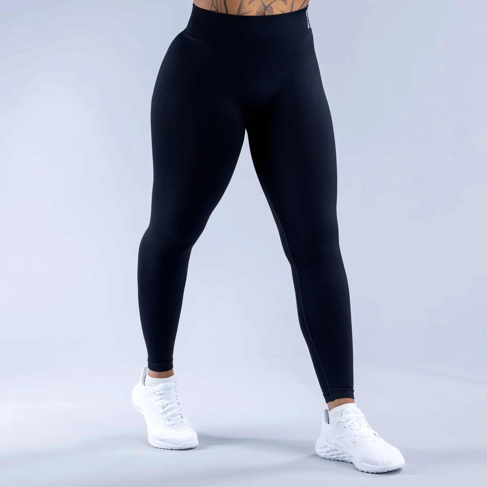 DFYNe Workout Leggings, Women’s Impact Leggings, Midnight Black Leggings, High-Waist, Perfect for Gym, Yoga & Pilates